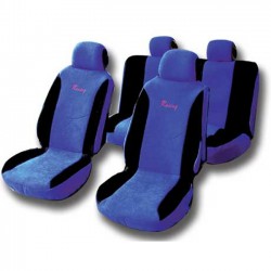 Καλύμματα Αυτοκινήτου Racing Airbag 60/40 Μαύρο-Μπλε Σετ 6 Τεμάχια - 11623 42828