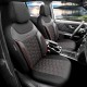 Καλύμματα Αυτοκινήτου Otom Carbon Design Universal Jacquard / Rachel / Δερματίνη Σετ Εμπρός / Πίσω Μαύρο - Κόκκινο CRB-3402 11 Τεμάχια - 11810 49376