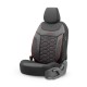 Καλύμματα Αυτοκινήτου Otom Carbon Design Universal Jacquard / Rachel / Δερματίνη Σετ Εμπρός / Πίσω Μαύρο - Κόκκινο CRB-3402 11 Τεμάχια - 11810 49376