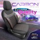 Καλύμματα Αυτοκινήτου Otom Carbon Design Universal Jacquard / Rachel / Δερματίνη Σετ Εμπρός / Πίσω Μαύρο - Κόκκινο CRB-3402 11 Τεμάχια - 11810 49376