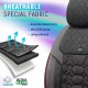 Καλύμματα Αυτοκινήτου Otom Pulse Design Universal Δερματίνη / Rachel Σετ Εμπρός / Πίσω Μαύρο Με Κόκκινη Ραφή PLS-2902 11 Τεμάχια - 11814 49381