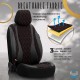 Καλύμματα Αυτοκινήτου Otom Emperor Design Universal Rachel / Δερματίνη Καπιτονέ Σετ Εμπρός / Πίσω Μαύρο Με Κόκκινο Κέντημα EMP-601 11 Τεμάχια - 11819 49388