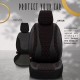 Καλύμματα Αυτοκινήτου Otom Emperor Design Universal Rachel / Δερματίνη Καπιτονέ Σετ Εμπρός / Πίσω Μαύρο Με Κόκκινο Κέντημα EMP-601 11 Τεμάχια - 11819 49388