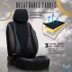 Καλύμματα Αυτοκινήτου Otom Emperor Design Universal Rachel / Δερματίνη Καπιτονέ Σετ Εμπρός / Πίσω Μαύρο Με Μπλε Κέντημα EMP-603 11 Τεμάχια - 11821 49386