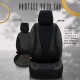 Καλύμματα Αυτοκινήτου Otom Emperor Design Universal Rachel / Δερματίνη Καπιτονέ Σετ Εμπρός / Πίσω Μαύρο Με Μπλε Κέντημα EMP-603 11 Τεμάχια - 11821 49386