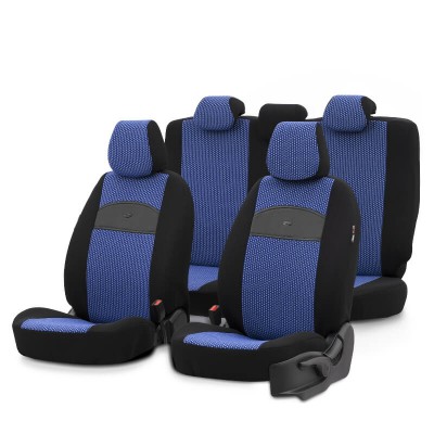 Καλύμματα Αυτοκινήτου Otom Smart Design Universal Ύφασμα / Δερματίνη Σετ Εμπρός / Πίσω Μαύρο / Μπλε SLTSMT104-NZ 11 Τεμαχίων - 11883 51175