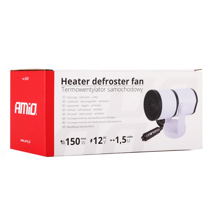 Αερόθερμο Αναπτήρα Αυτοκινήτου Amio (02897) 12V 150W 13Amp CH-06 Λευκό 1 Τεμάχιο - 15274 49191