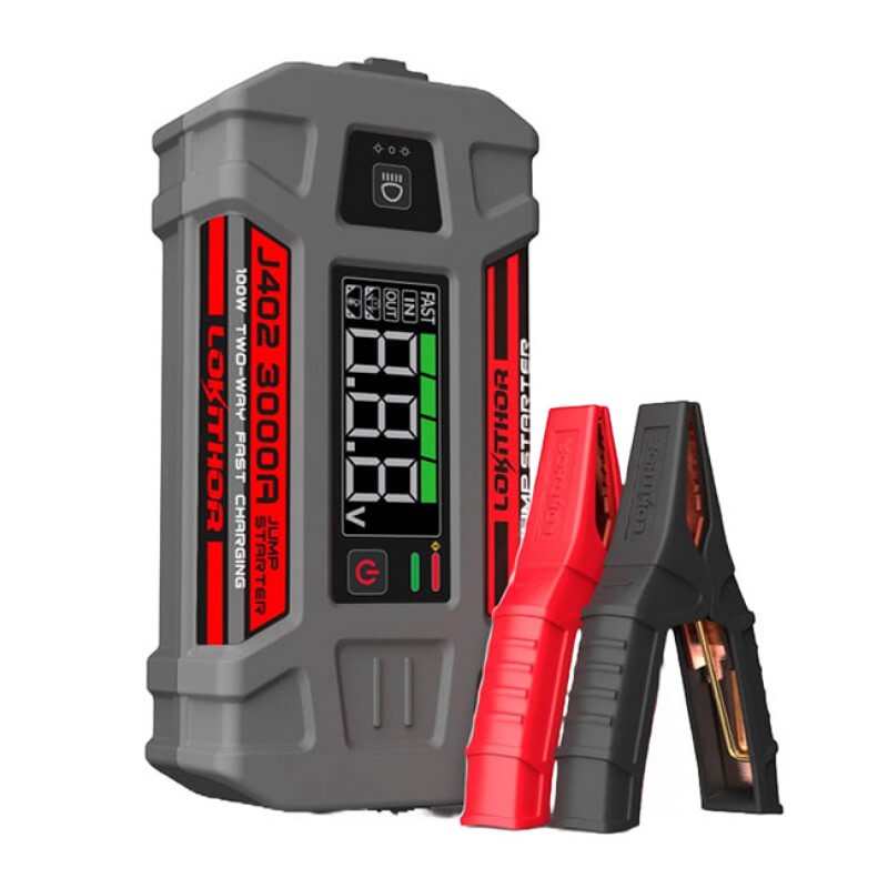 Εκκινητής Μπαταριών Αυτοκινήτου, Powerbank, Φακός Led 3 Σε1 Lokithor JA402 12 Volt 3000A 1 Τεμάχιο - 15417 49683