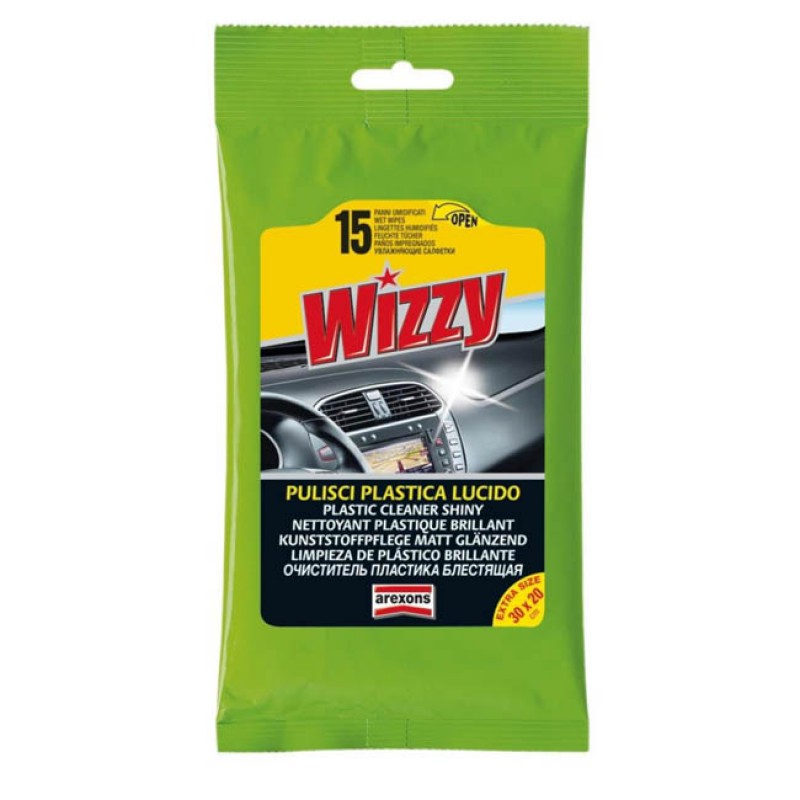 Υγρά Μαντηλάκια Wizzy Arexons Για Τα Πλαστικά Μέρη 30x20cm 15 Τεμάχια - 18121 39982