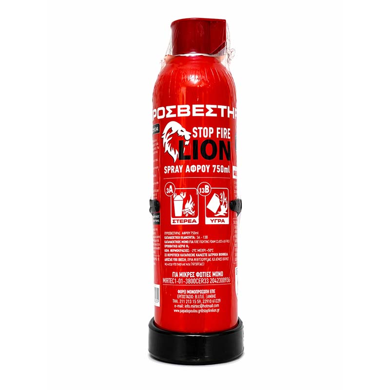 Πυροσβεστήρας 750ml Γενικής Χρήσης Με Βάση Στήριξης 1 Τεμάχιο - 18163 39869