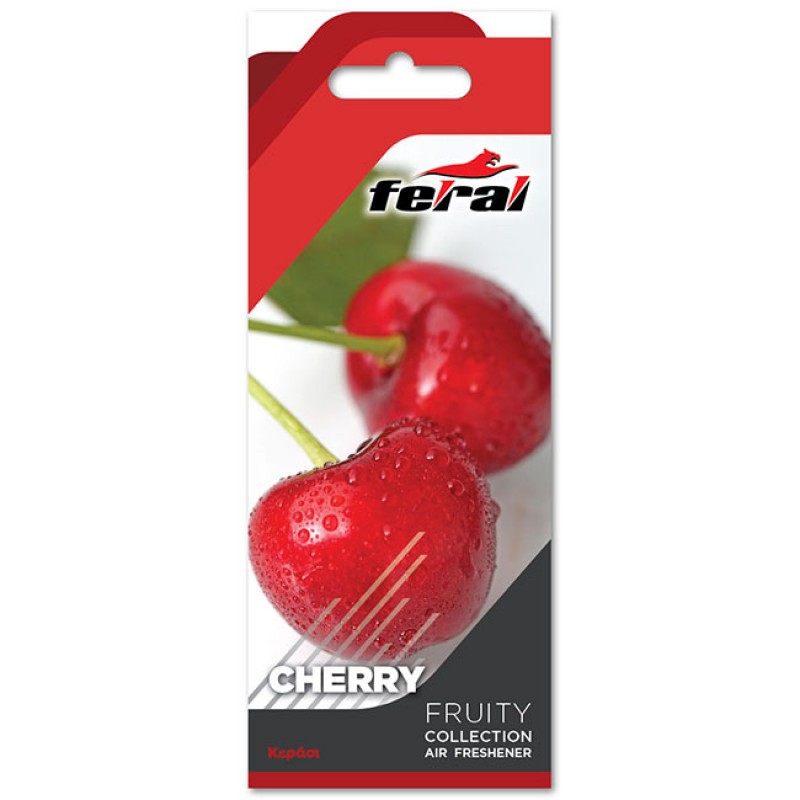 Αρωματικό Αυτοκινήτου Κρεμαστό Feral Fruity Collection Cherry 1 Τεμάχιο - 19200 44034