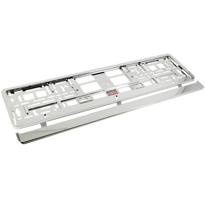 Πλαίσιο Πινακίδας Ευρωπαϊκό Χρωμίου 53x13cm 1 Τεμάχιο - 20369 49864
