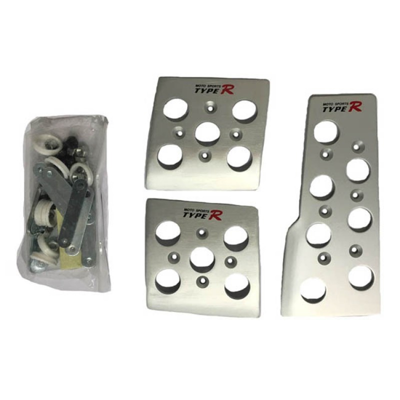 Πεντάλ Αλουμινίου Universal Type-R 2407 Ασημί Σετ 3 Τεμάχια - 22307 40437