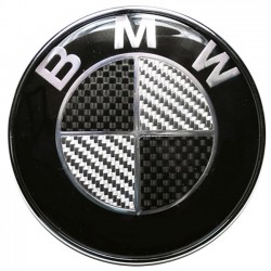Σήμα Κουμπωτό Τύπου BMW Carbon 8.3x3cm 1 Τεμάχιο - 24001 45131