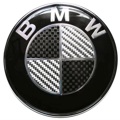 Σήμα Κουμπωτό Τύπου BMW Carbon 8.3x3cm 1 Τεμάχιο - 24001 45131