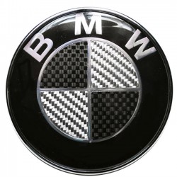 Σήμα Κουμπωτό Τύπου BMW Carbon 4.5χ1.5cm 1 Τεμάχιο - 24409 45128