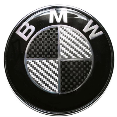 Σήμα Κουμπωτό Τύπου BMW Carbon 4.5χ1.5cm 1 Τεμάχιο - 24409 45128