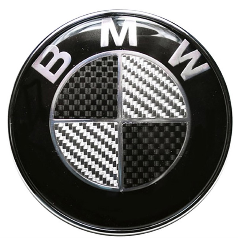 Σήμα Κουμπωτό Τύπου BMW Carbon 4.5χ1.5cm 1 Τεμάχιο - 24409 45128