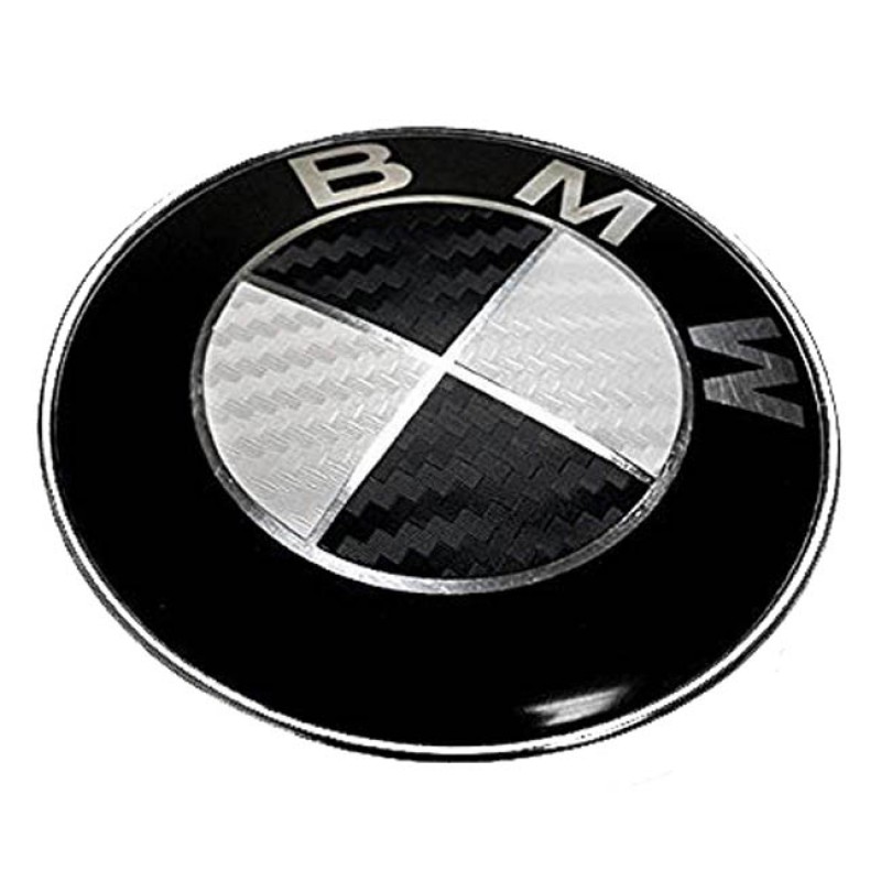 Σήμα Κουμπωτό Τύπου BMW Carbon 4.5χ1.5cm 1 Τεμάχιο - 24409 45128