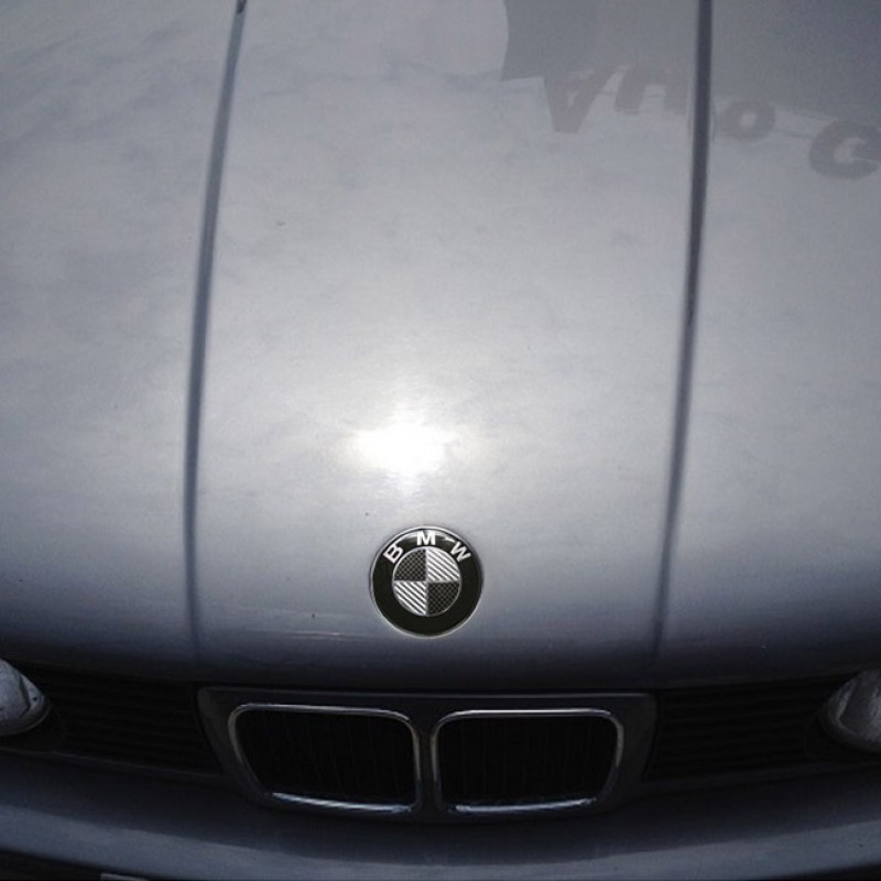 Σήμα Κουμπωτό Τύπου BMW Carbon 4.5χ1.5cm 1 Τεμάχιο - 24409 45128