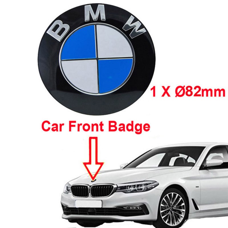 Σήμα Κουμπωτό Τύπου BMW Άσπρο - Μπλε 4.5χ1.5cm 1 Τεμάχιο - 24416 45127