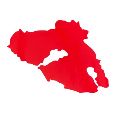 Αυτοκόλλητος Χάρτης Λέσβος Κόκκινος 10x7.5cm 1Τμχ - 24699 48601