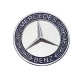 Σήμα Καπό Μπροστινό Κουμπωτό Mercedes-Benz Ασημί-Μπλε Στρόγγυλο Φ5.5cm - 24760 49809