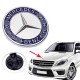 Σήμα Καπό Μπροστινό Κουμπωτό Mercedes-Benz Ασημί-Μπλε Στρόγγυλο Φ5.5cm - 24760 49809
