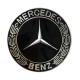 Σήμα Καπό Μπροστινό Κουμπωτό Mercedes-Benz Μαύρο-Ασημί Στρόγγυλο Φ5.5cm - 24761 49810