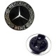 Σήμα Καπό Μπροστινό Κουμπωτό Mercedes-Benz Μαύρο-Ασημί Στρόγγυλο Φ5.5cm - 24761 49810