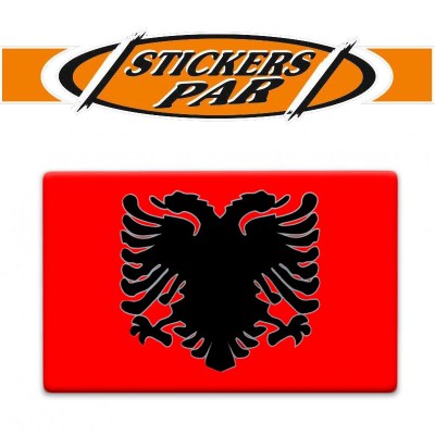 Αυτοκόλλητη Αλβανική Σημαία Σμάλτο 7x4.5cm 1Τμχ - 24776 51209