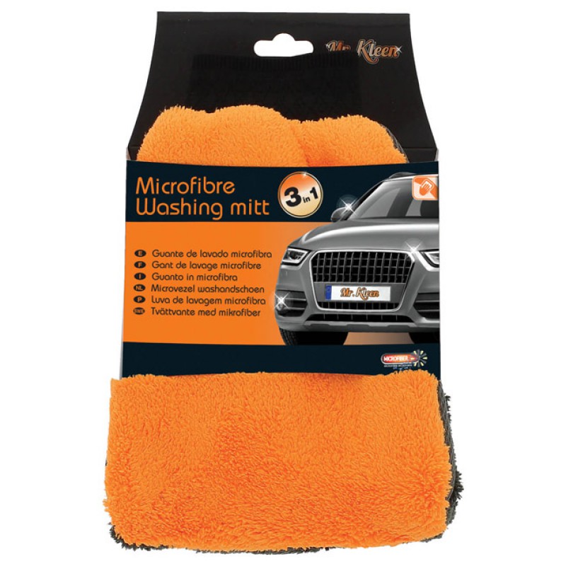 Γάντι Ειδικό Για Πλύσιμο Αυτοκινήτου Microfiber 3 Σε 1 23x17cm Μr Κleen KLIN006 1 Τεμάχιο - 25506 47049