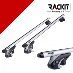 Μπάρες Οροφής Rackit Αλουμινίου 120cm Για Αυτοκίνητα Με Εργοστασιακές Παράλληλες Μπάρες  (Σετ Με Πόδια Και Κλειδαριά) Ασημί 2 Τεμάχια - 28007 40791