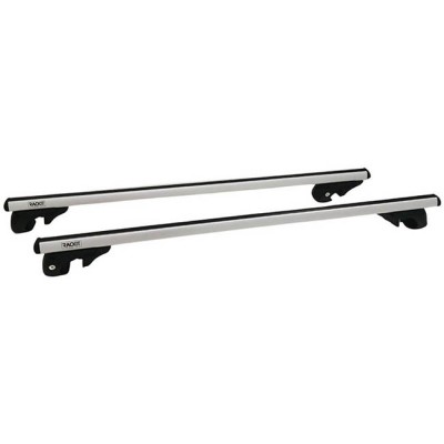 Μπάρες Οροφής Αλουμινίου Universal Rackit RK004-1-135cm Railing System Σετ Με Πόδια Και Κλειδαριά Τετράγωνες Ασημί 2 Τεμάχια - 28839 50141