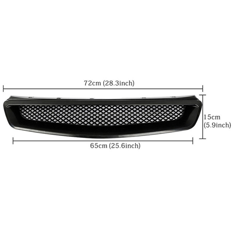 Μάσκα Για Honda Civic 96-99 Sport Look Χωρίς Σήμα Μαύρη Γυαλιστερή 1 Τεμάχιο - 28967 48224