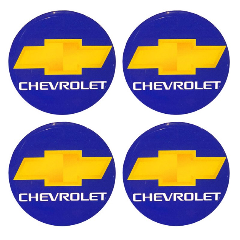 Αυτοκόλλητα Ζαντών Σμάλτο Chevrolet 60mm 4 Τεμάχια - 41089 39421