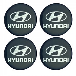 Αυτοκόλλητα Ζαντών Σμάλτο Hyundai 60mm 4 Τεμάχια - 41103 39206