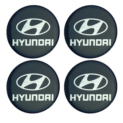 Αυτοκόλλητα Ζαντών Σμάλτο Hyundai 60mm 4 Τεμάχια - 41103 39206