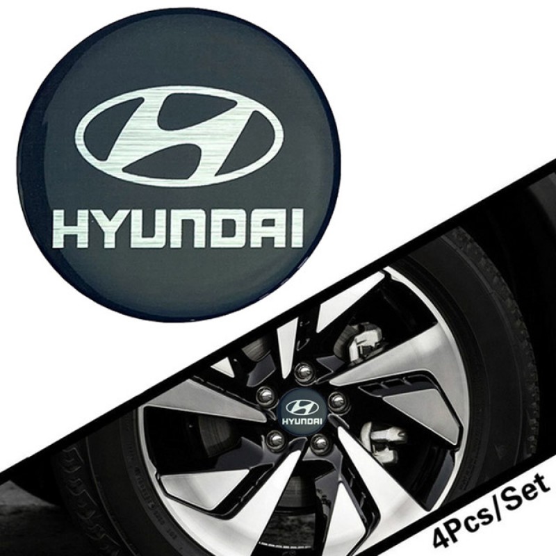 Αυτοκόλλητα Ζαντών Σμάλτο Hyundai 60mm 4 Τεμάχια - 41103 39206