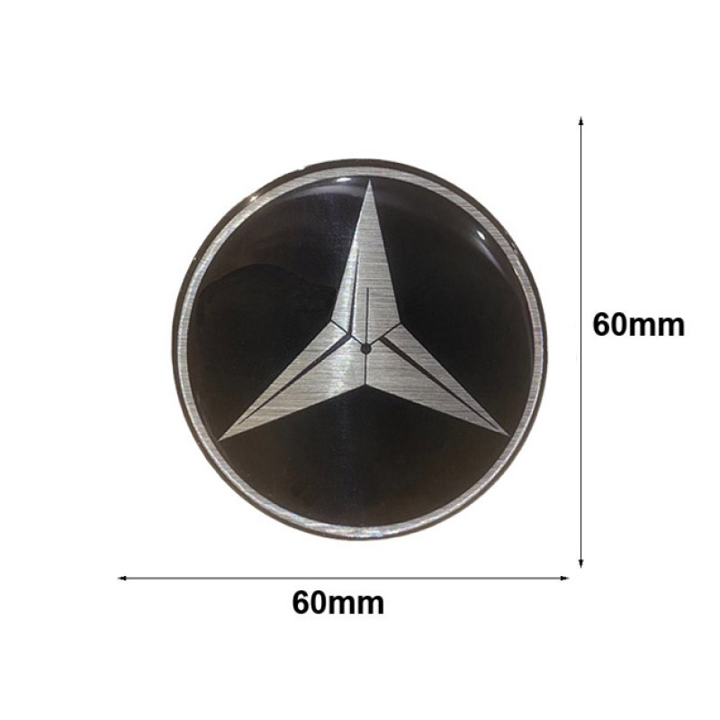 Αυτοκόλλητα Ζαντών Σμάλτο Mercedes 60mm 4 Τεμάχια - 41108 43003