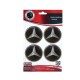 Αυτοκόλλητα Ζαντών Σμάλτο Mercedes 60mm 4 Τεμάχια - 41108 43003