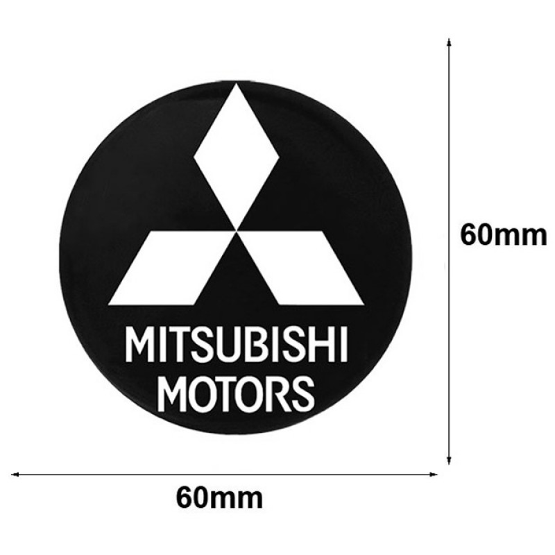 Αυτοκόλλητα Ζαντών Σμάλτο Mitsubishi 60mm 4 Τεμάχια - 41109 39567