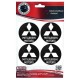 Αυτοκόλλητα Ζαντών Σμάλτο Mitsubishi 60mm 4 Τεμάχια - 41109 39567