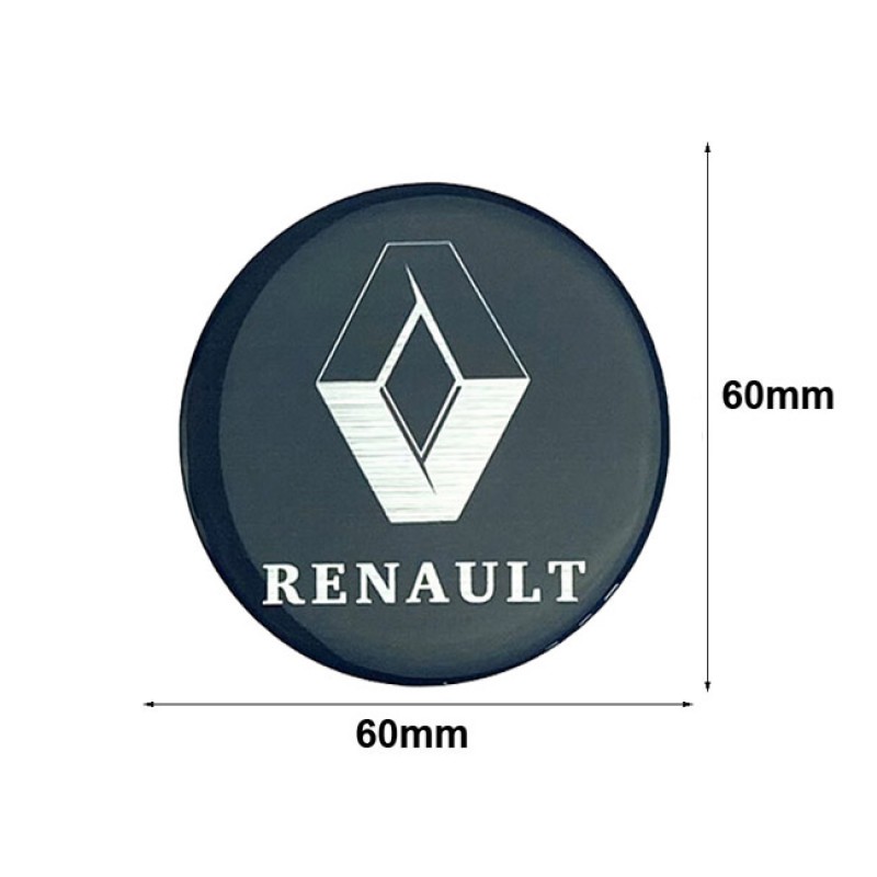 Αυτοκόλλητα Ζαντών Σμάλτο Renault 60mm 4 Τεμάχια - 41113 39472