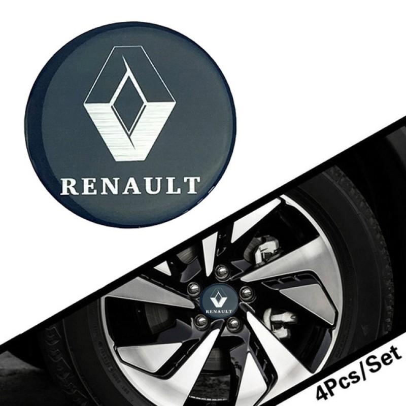Αυτοκόλλητα Ζαντών Σμάλτο Renault 60mm 4 Τεμάχια - 41113 39472