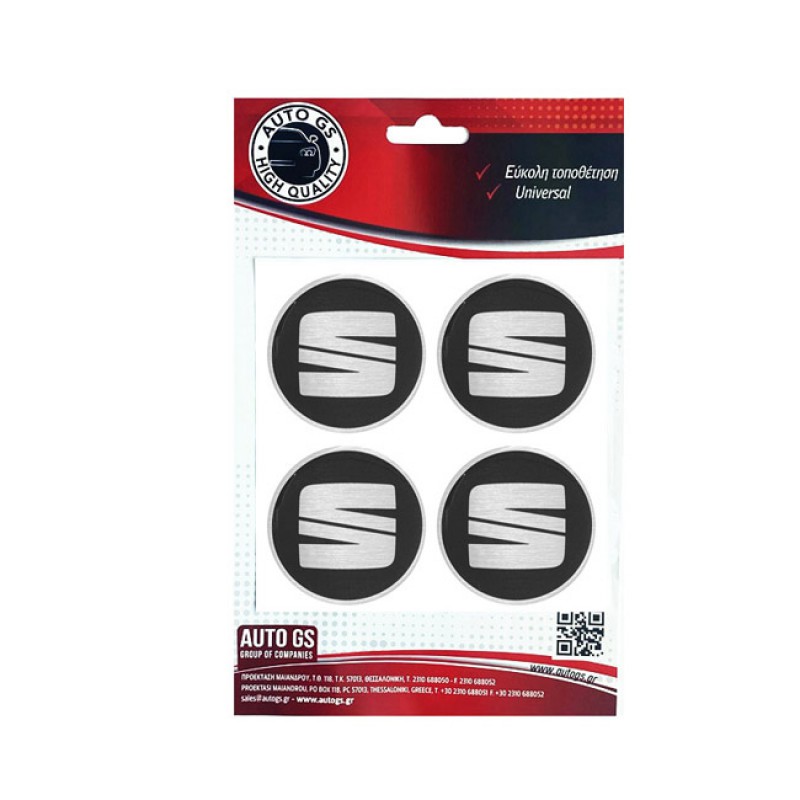 Αυτοκόλλητα Ζαντών Σμάλτο Seat 60mm 4 Τεμάχια - 41114 39418
