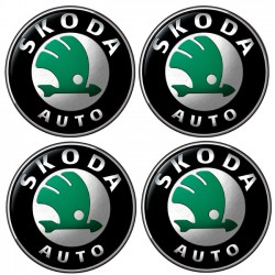 Αυτοκόλλητα Ζαντών Σμάλτο Skoda 60mm 4 Τεμάχια - 41115 42985