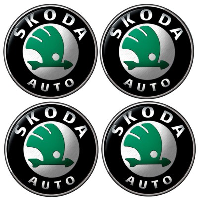 Αυτοκόλλητα Ζαντών Σμάλτο Skoda 60mm 4 Τεμάχια - 41115 42985