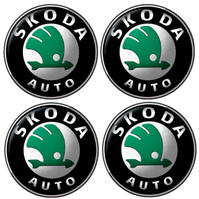 Αυτοκόλλητα Ζαντών Σμάλτο Skoda 60mm 4 Τεμάχια - 41115 42985