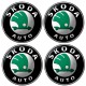 Αυτοκόλλητα Ζαντών Σμάλτο Skoda 60mm 4 Τεμάχια - 41115 42985